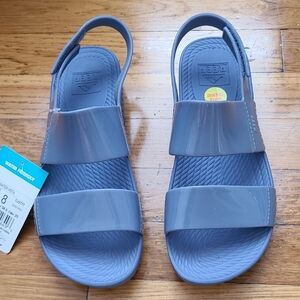 Blue Jelly Slide Sandals